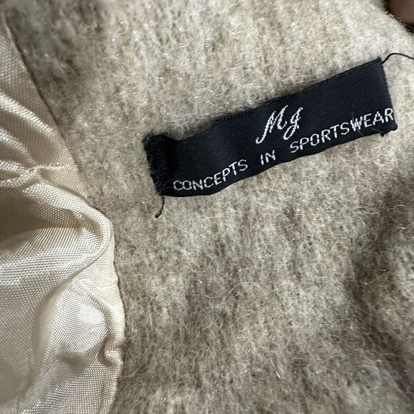 MJ‎ Concepts Sportswear Wool Button Blazer Union Made Women's 5 XS Beige Vintage - Picture 6 of 8